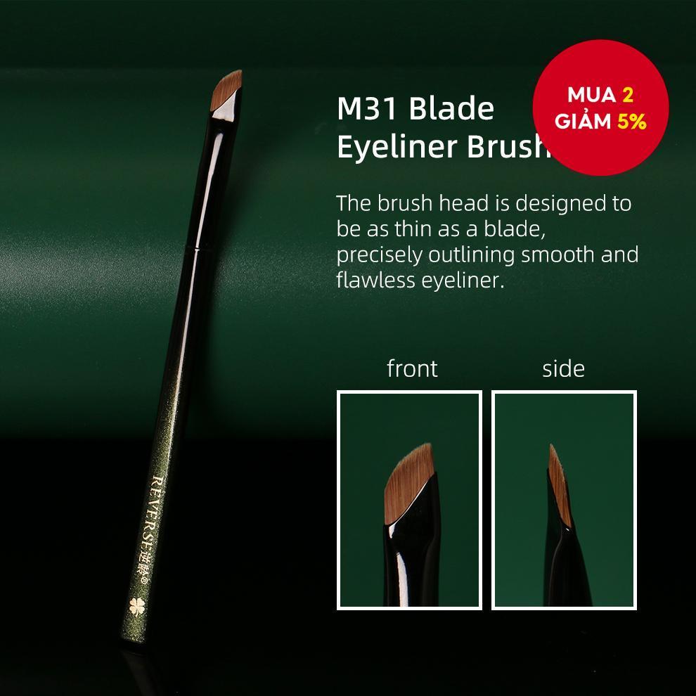 Cọ kẻ mắt và chải lông mày Reverse M31 - Cọ trang điểm sợi tổng hợp đầu xéo.