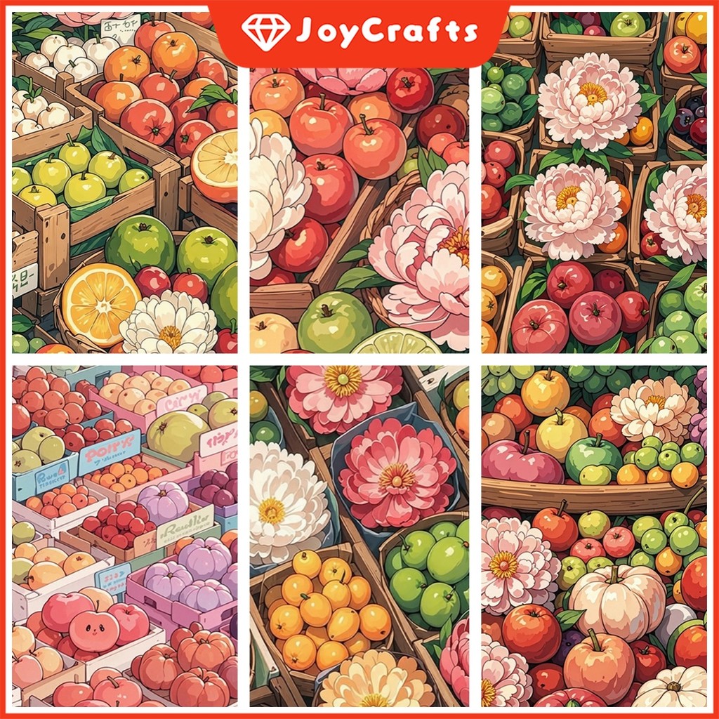 [JC] Trái Cây Hoạt Hình Ngon DIY Tranh Kỹ Thuật Số Tranh Sơn Dầu Handmade Trang Trí Tranh Trang Trí 
