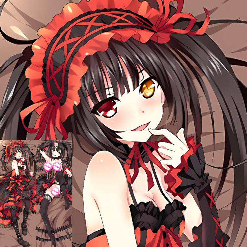 60 * 180cm Tokisaki Kurumi NGÀY A LIVE Dakimakura Vỏ Gối Chống Đỡ