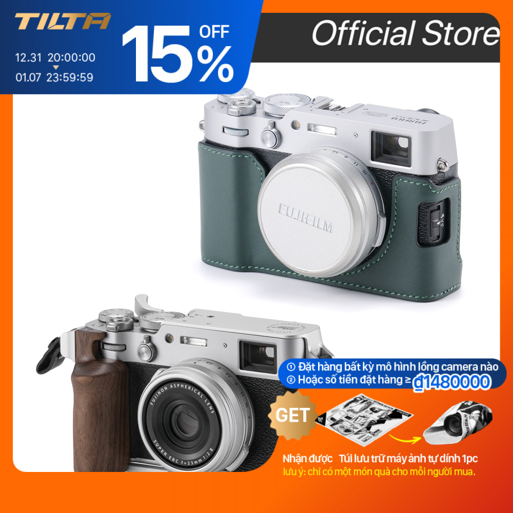 Tilta Fujifilm X100VI Vintage Camera Lồng TA-T70 Fujifilm Mở Rộng Phụ Kiện Bảo Vệ Túi Camera Bao Da 