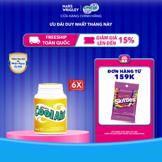  Combo 6 hũ Kẹo sing-gum Cool Air hương bạc hà - mật ong hũ 38 viên 