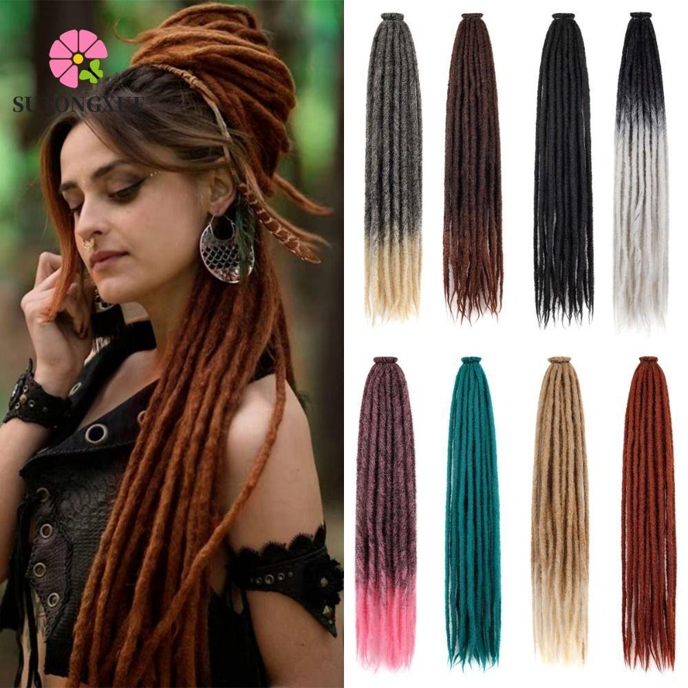 SUTONGXUE Dây Dreadlocks Nối 36 Inch, Style Hippie Reggae, Tổng Hợp Tự Nhiên