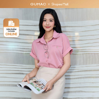   NEW  Áo sơ mi dáng suông tay liền phí trước có túi mổ thời trang GUMAC LAF1203 
