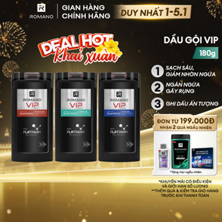  Dầu gội nam cao cấp Romano VIP mạnh mẽ bí ẩn Passion   Vision   Impress 180g 