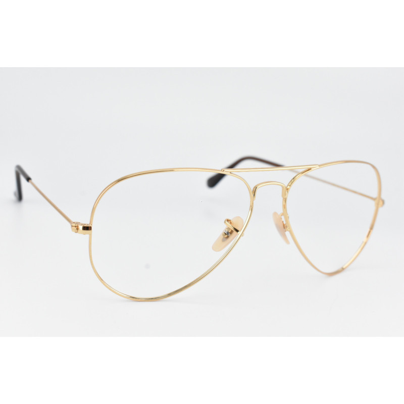 Bingkai Aviator RB 3025 001 - Sunglasses Uniseks Emas dengan Cermin Mata Hitam