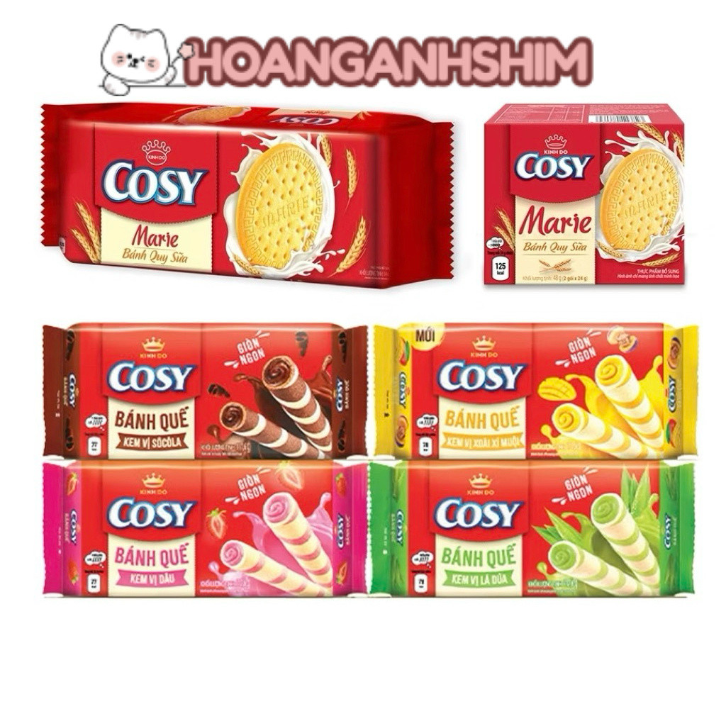 Bánh Cosy Quế 117,6g,Cosy Yến Mạch ,Cosy Quy Sữa 48g - HAS