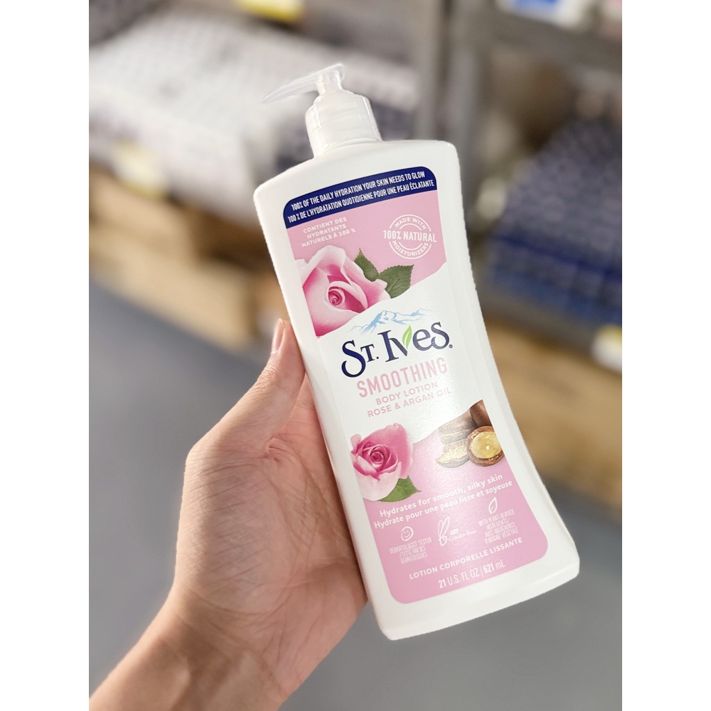 Hoa Kỳ Nhập Khẩu ST.IVES ST.IVES Sữa Dưỡng Thể Trẻ Hóa Hoa Hồng Dưỡng Ẩm Vitamin E Collagen