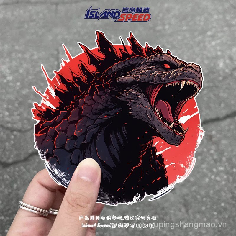 Godzilla Giant Universe Monster Car Sticker Scratch Cover Body Sáng tạo Decal trang trí