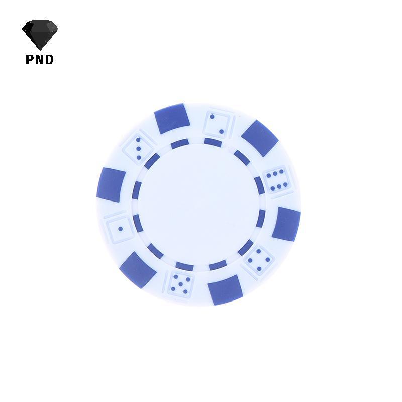 PND 10 Chiếc Nhựa ABS Poker Chips Casino Texas Hold 'em Poker Đồng Xu Kim Loại 11.5g Chip Poker Trò 