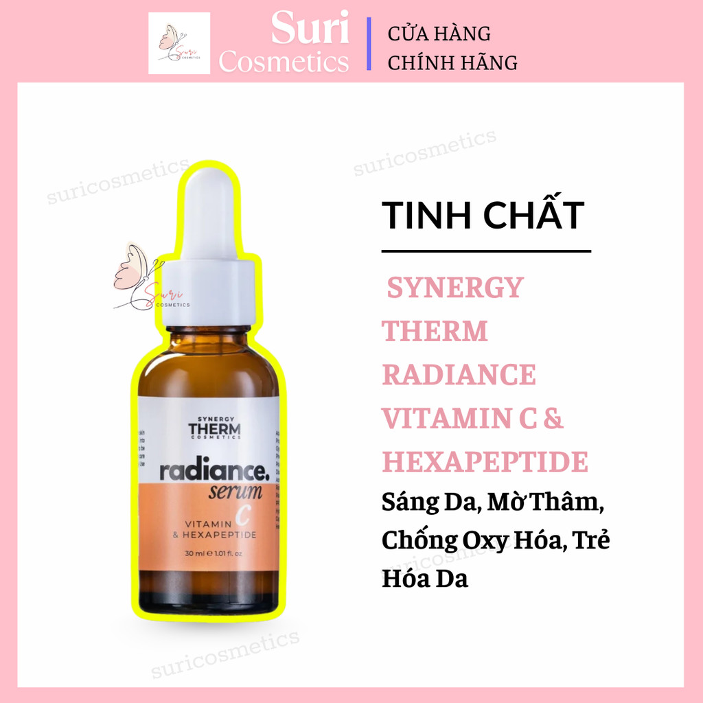 [Công ty] Serum Synergy Therm Radiance 30ml Vitamin C & Hexapeptide Sáng Da, Chống Oxy Hóa