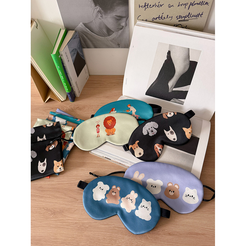 Shamelessbaby Design Bộ mặt nạ mắt trẻ em Mặt nạ ngủ bằng lụa Phim hoạt hình dành cho người lớn / tr