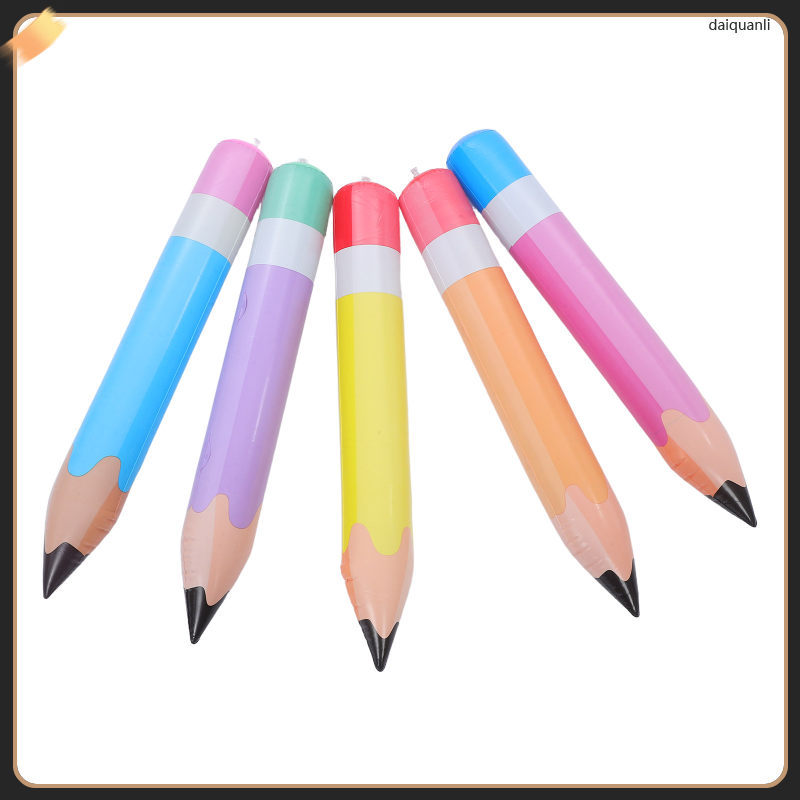 5 Chiếc Bút Chì Bơm Hơi PVC Lớn Nhiều Màu Sắc Cho Vui Nhộn Tiệc Trường Hình Ảnh & Sự Kiện Giáo Viên 