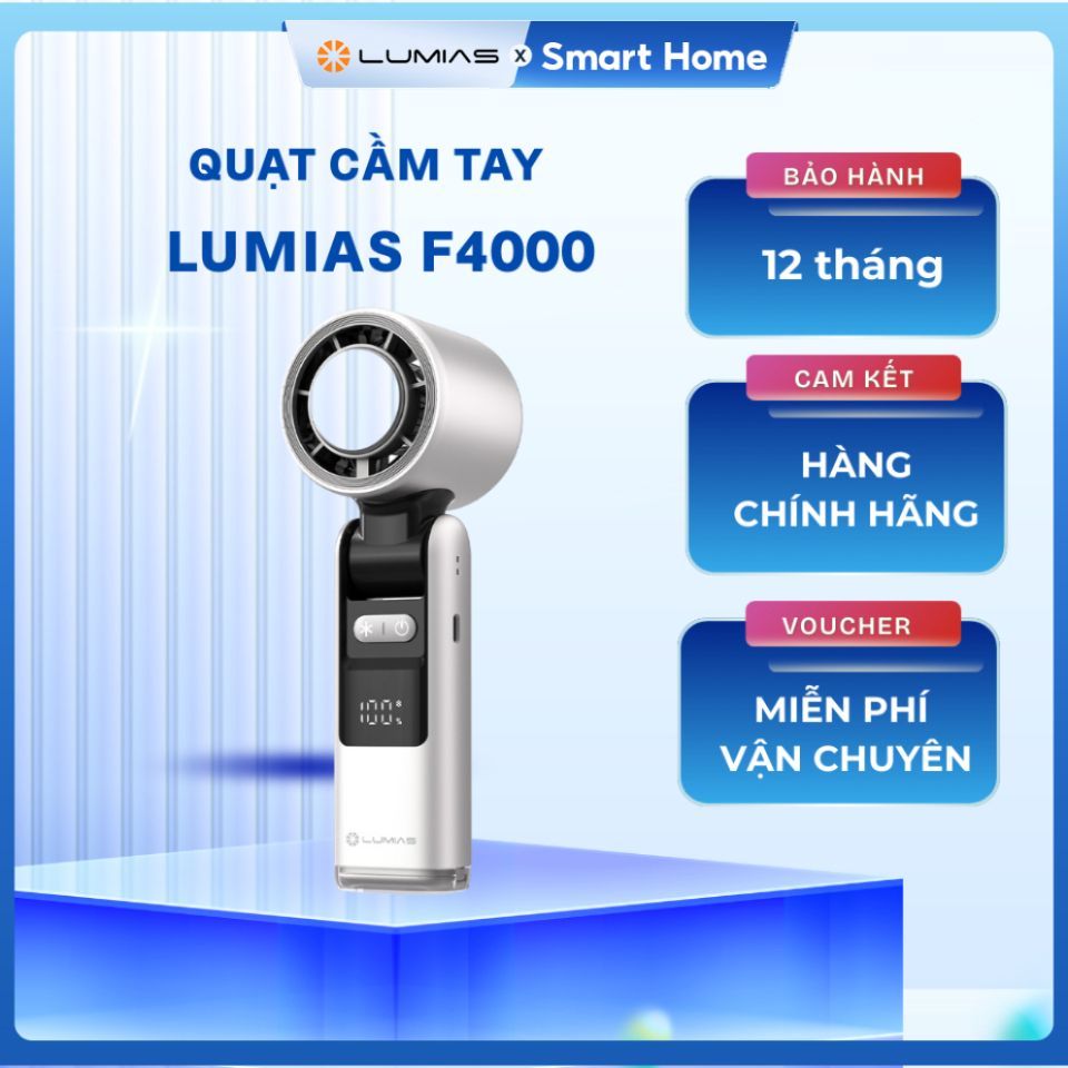 Quạt cầm tay Lumias F4000 - 10W, 100 tốc độ gió - Hàng Chính Hãng