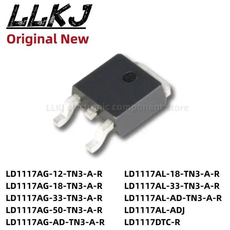 5 chiếc LD1117AG / AL / DTC -12 / -18 / -33 / -50 / -AD -TN3-A-R / -ADJ / -R TO252 Bộ chuyển đổi hiệ