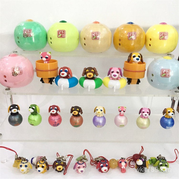 YUJIN YUJIN Gashapon Tea Dog 🇾 Tea Dog OCHA-KEN Mặt dây chuyền DIY Vỏ điện thoại Chất liệu