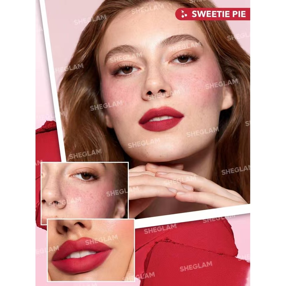 🔥 sản phẩm đa dụng 🔥 son môi tự nhiên trang điểm đa năng du lịch Spot sheglam ba màu son môi và má k