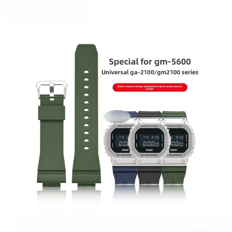 16mm Cho Vuông GM-5600 / GA2100 / GM2100 Dây Đeo Đa Năng Phát Hành Nhanh Nhựa Cao Su Dây Đeo Tay Tho