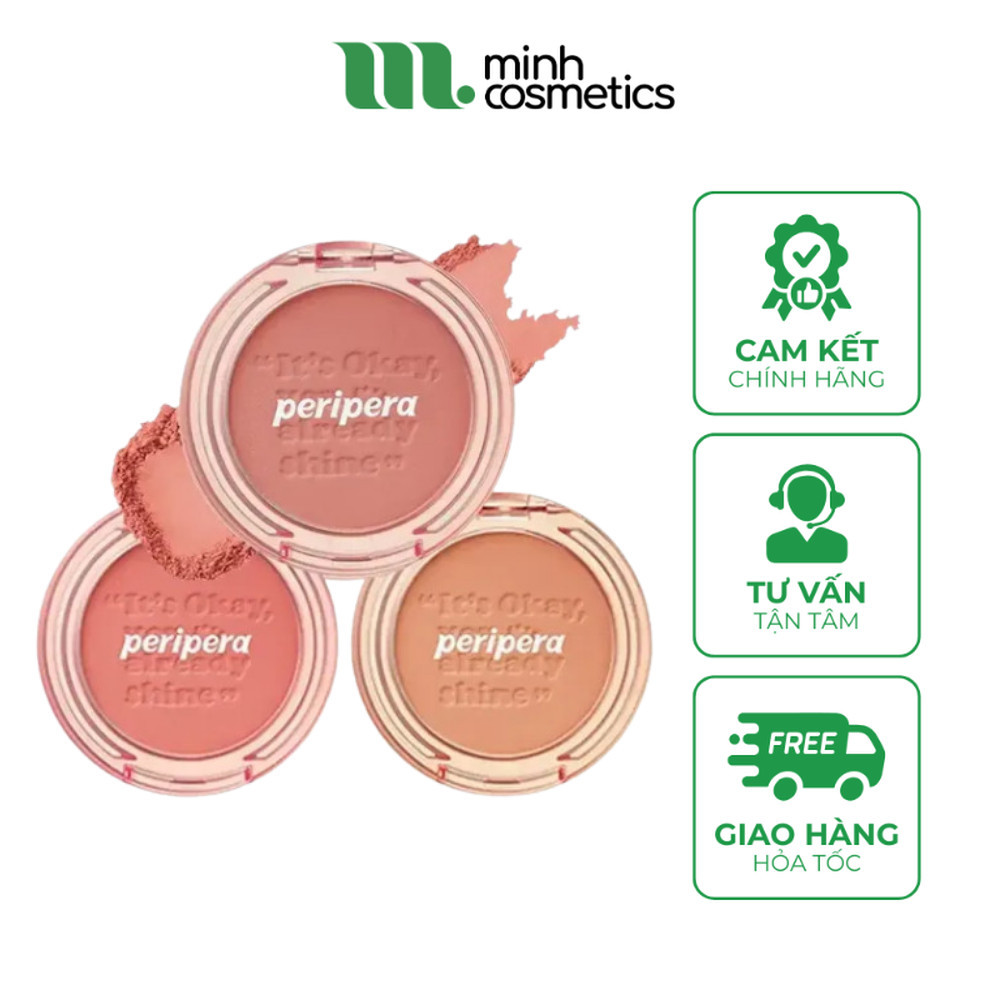 [DATE 12/2026] Phấn Má Hồng Peripera Pure Blushed Sunshine Cheek 4.2g