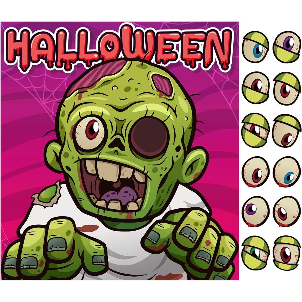 Trò chơi Halloween OHOME dành cho trẻ em - Pin The Eyeball trên trò chơi Zombie | Đồ chơi thủ công H