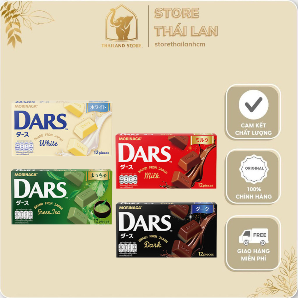 [NHẬP NHẬT BẢN] Socola Morinaga Dars Nhiều Vị - Hộp 42gr (12 viên)