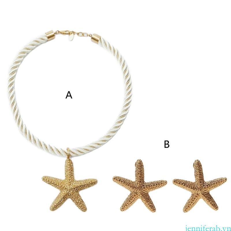 Bông Tai Sao Biển Vintage Style Boho, Thanh Lịch Cho Mùa Hè