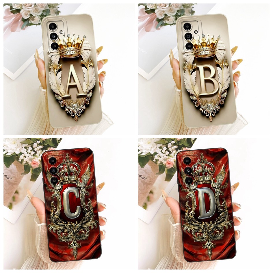 Dành Cho Samsung Galaxy M14 4G 5G Ốp Lưng SM-M145F SM-M146B Retro Thái Chữ Cái Silicon Mềm Cặp Đôi D