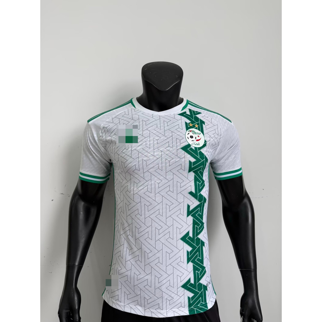 Áo bóng đá đội tuyển Algeria 2026-2027, màu trắng, tay ngắn