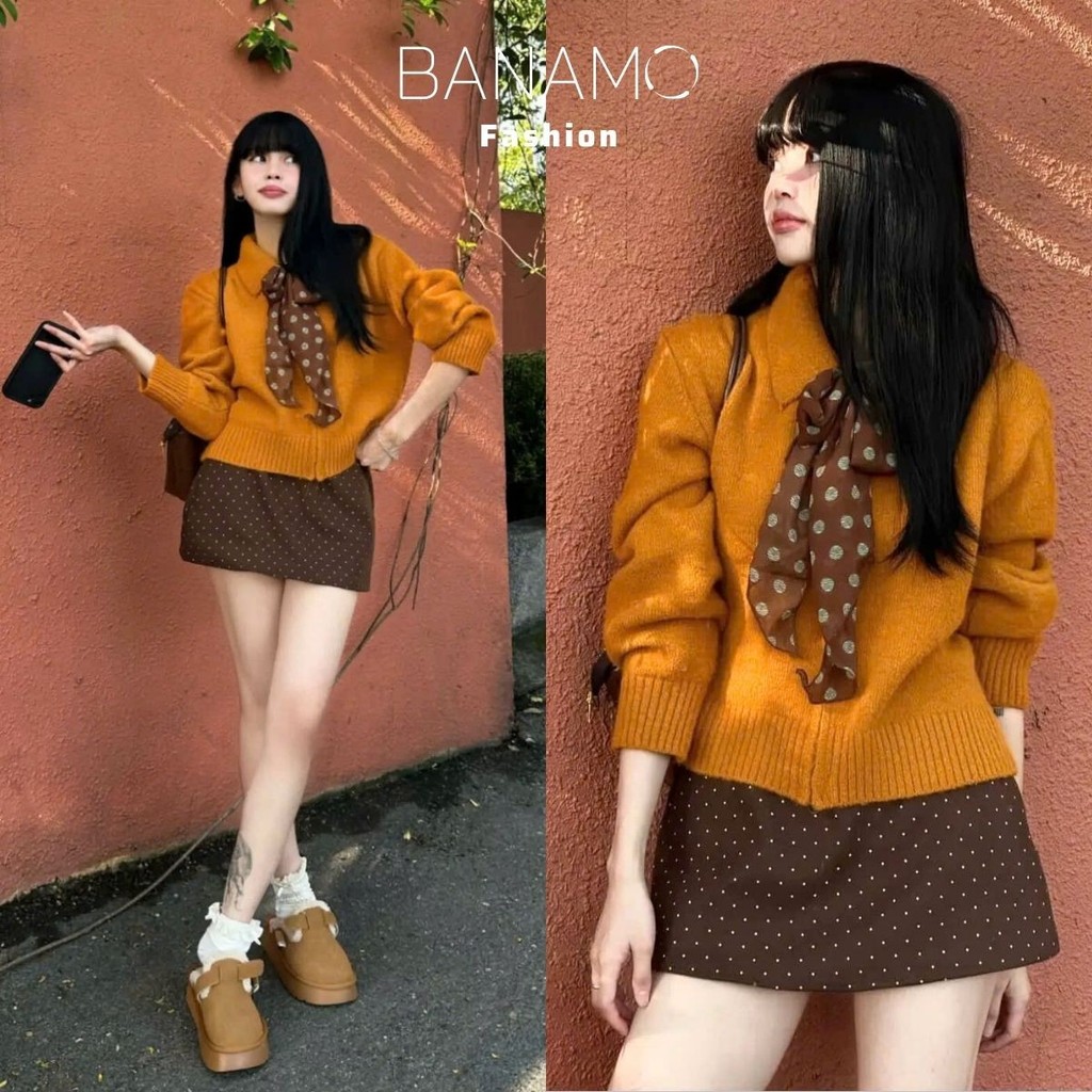 Chân váy nữ BIGSIZE Banamo Fashion chân váy dáng ngắn form chữ A chất dạ ép khóa kéo sau phong cách Hàn Quốc 590 | BigBuy360 - bigbuy360.vn