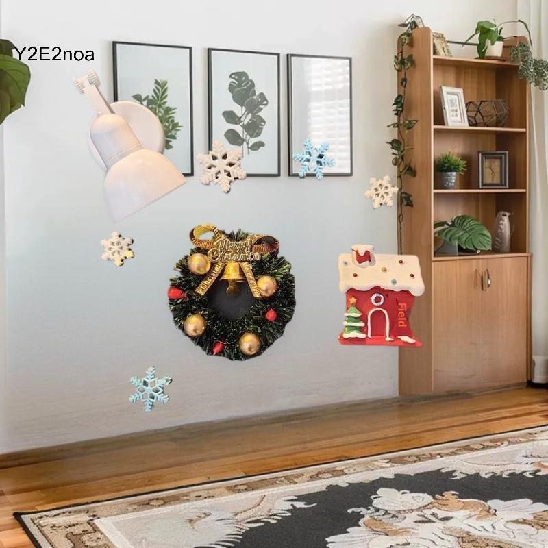 Y2E2noa 1 Cái Nam Châm Tủ Lạnh Giáng Sinh Vòng Hoa Từ Tính Trang Trí Giáng Sinh Ông Già Noel Nhà Tủ 