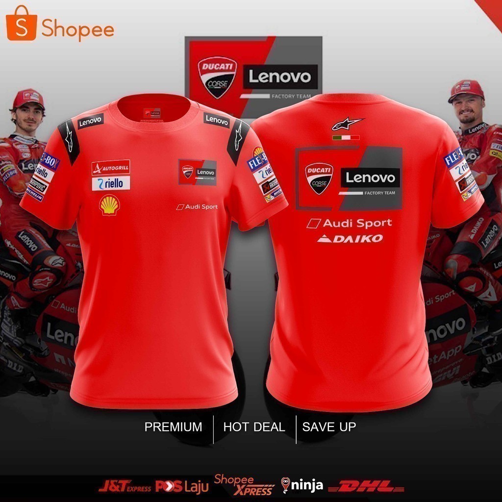 Thời trang mát mẻ 2025 [MOTOGP] Áo thun Crew Team Ducati MotoGP -Red (size XS-5XL)