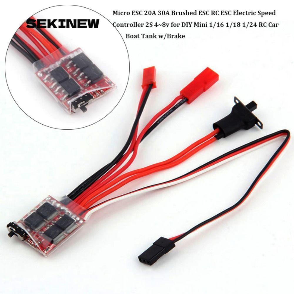 Bàn chải SEKINEW Micro ESC 20A 30A, ESC RC ESC 10A / 15A / 20A / 30A Bộ điều khiển tốc độ điện, Bình