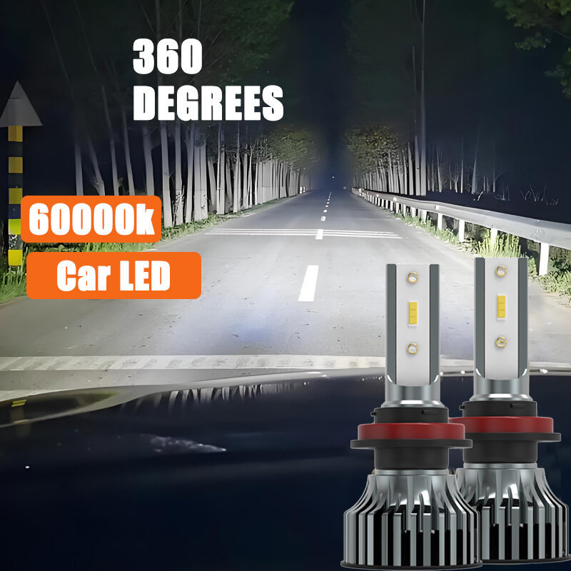 Heyword 150000Lm 450W 1860 CSP chip 3000k / 4300k / 6000k / 8000k Đèn pha LED ô tô h4 h7 h1 Đèn pha 