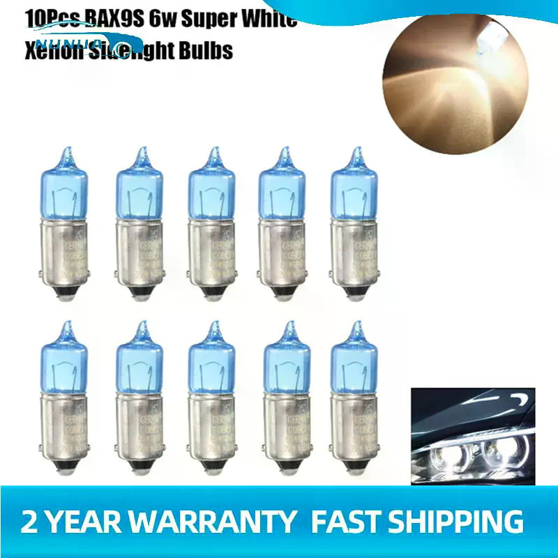 2 Cái / 10 Cái Bộ BAX9S Xe Ô Tô Tự Động Xenon Bóng Đèn Bên 6W H6W Siêu Trắng 5000K DC12V Bật Đèn Tín