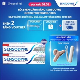  Bộ 2 Kem đánh răng SENSODYNE Gentle Whitening 100g giúp giảm ê buốt hiệu quả và làm trắng răng tự nhiên 
