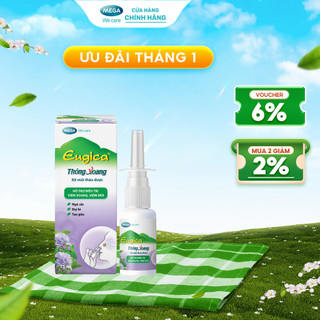  Xịt mũi thảo dược giúp giảm triệu chứng viêm xoang viêm mũi EUGICA THÔNG XOANG  Chai 15 ml  