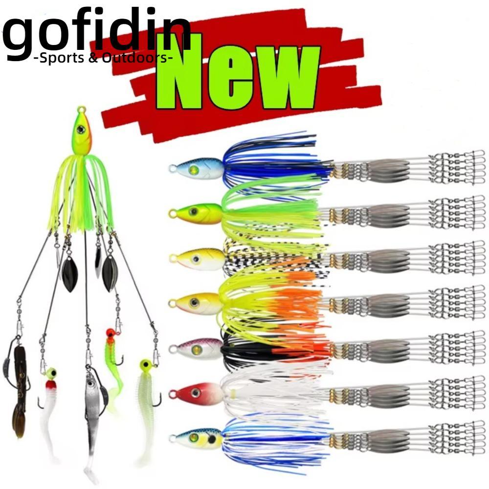 GOFIDIN Alabama Rig - Ô Bơi Mềm và Spinner Muỗn Mềm dành Cho Câu Cá Biển và Hồ