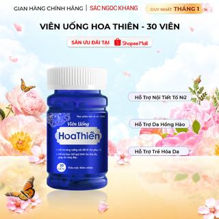  Viên uống cân bằng nội tiết tố nữ Hoa Thiên  hộp 30v  - SẮC NGỌC KHANG bí quyết trẻ đẹp từ bên trong 