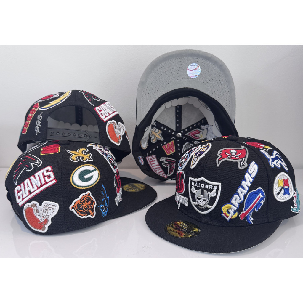 National Football League NFL Global Team Logo Flat Viền Có Thể Điều Chỉnh Mũ Snapback Thể Thao Ngoài