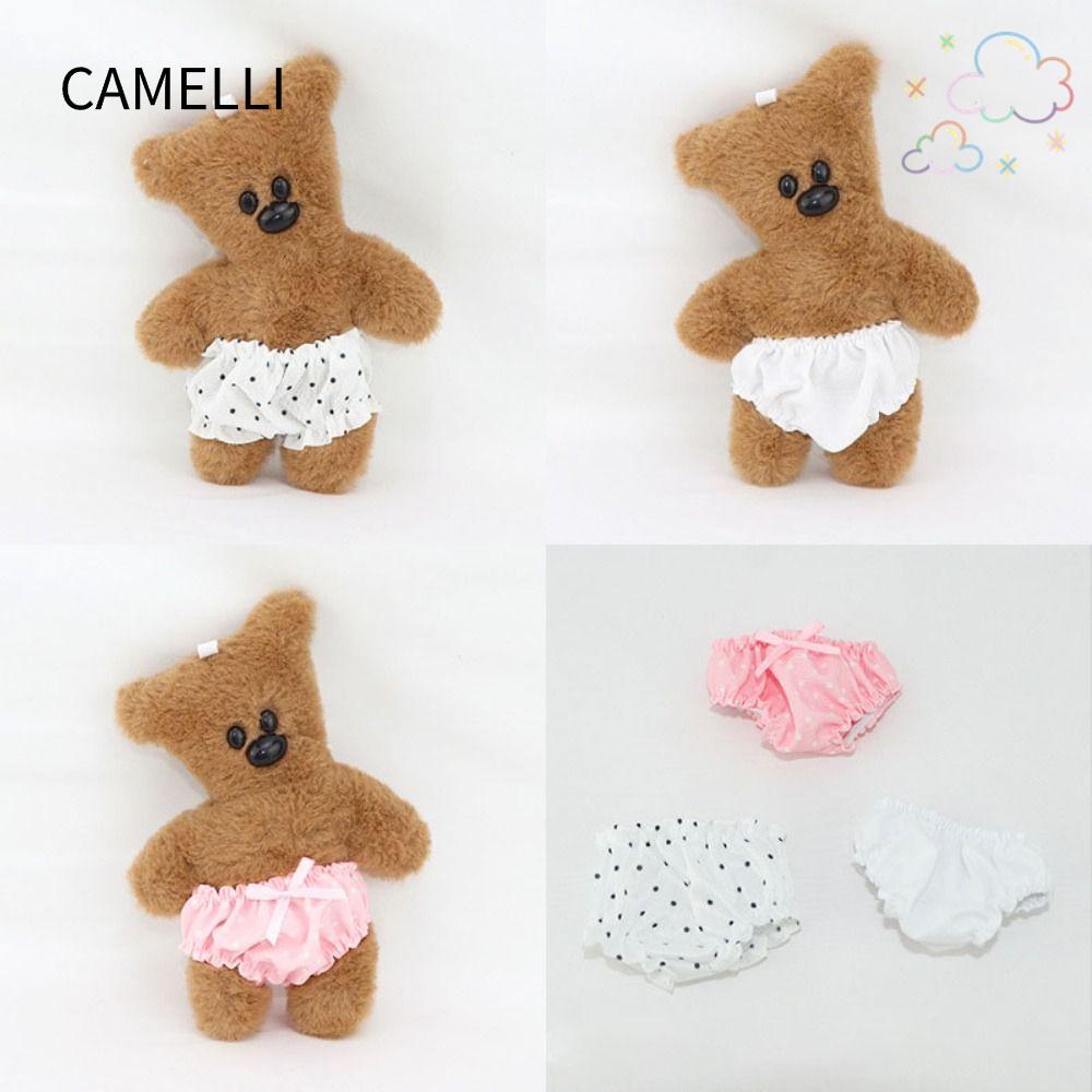 Đồ lót búp bê CAMELLI 30cm, Đồ lót Cotton DIY dễ thương, 3 kiểu đàn hồi Trang trí nhà búp bê 1 / 6 B