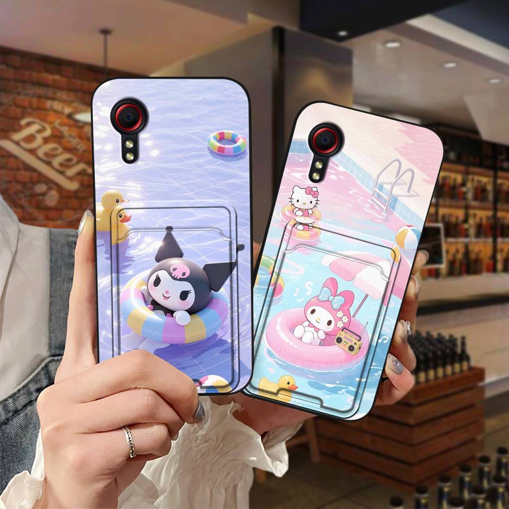 Ốp Điện Thoại Khe Cắm Thẻ Chống Va Đập Cho Samsung Galaxy Xcover5 / SM-G525F Vỏ Đựng Thẻ TPU Chống B