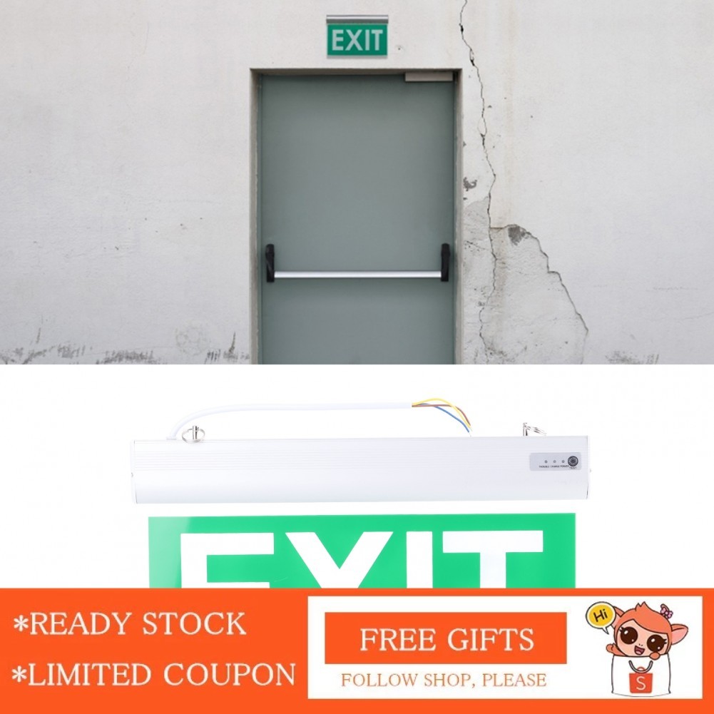 Khẩn cấp nearbeauty-my Nannday LED Exit Sign Light Acrylic 3W 12 LED Đèn LED Combo Đèn báo sơ tán an