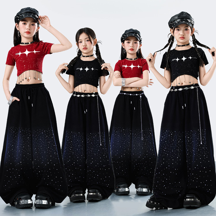 Đồ tập nhảy dance cho bé gái Quần áo hiphop Bộ tập nhảy cho Đồ nhảy hiện đại cho bé gái Croptop Đồ t