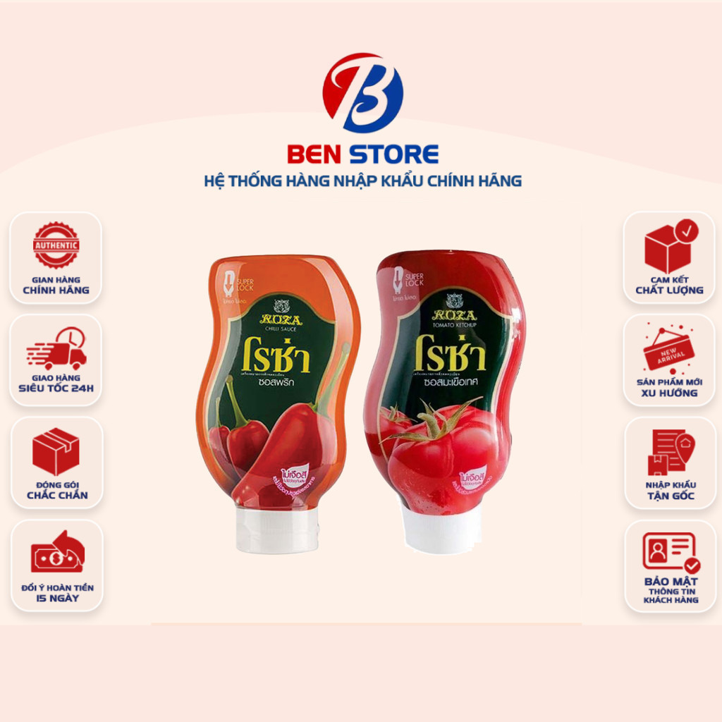 [ĐỦ SIZE] Tương Ớt & Tương Cà Ketchup Roza Csfood Thái Lan Chính hãng