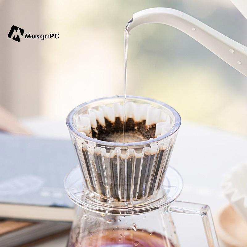 [Max-t] Wave Coffee Dripper Crystal Eye Pour Over Coffee Phễu Lọc Ly Máy Pha Cà Phê Đáy Phẳng Tăng Đ