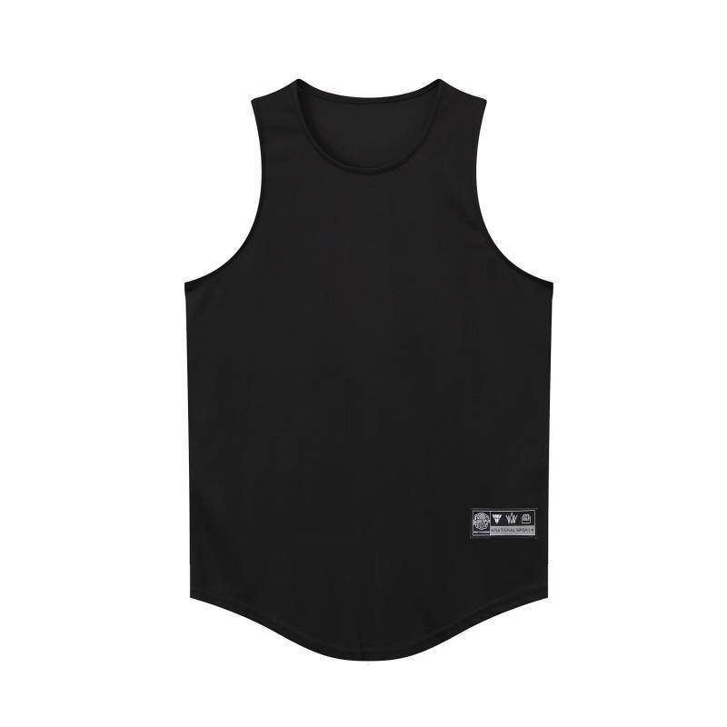 Hot Sale Medium Solid Color Quick-Dry Vest Sports American Vest Sleeveless Breathable Fitness Joggin