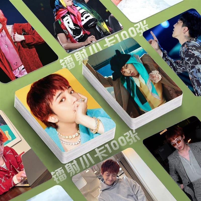 Kwon Ji-Dragon Laser Photocard 100 Tờ Kết Hợp Ngôi Sao Hàn Quốc BIGBANG Ảnh 10Cm Cán Góc Tròn Lomo C