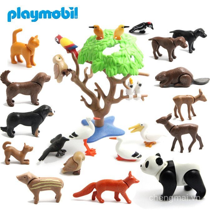Đức Playmobil Playmobil Mobi World Mobi Búp Bê Búp Bê Thỏ Cú Ngựa Hoang Dã Boar Động Vật