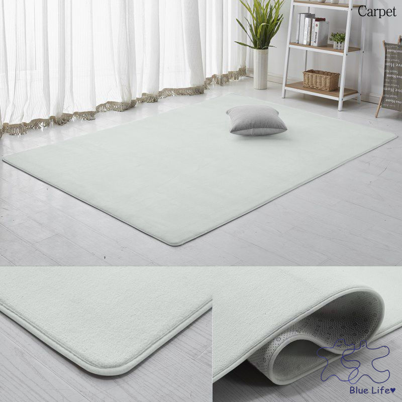 Màu Trơn Ngắn Sang Trọng Nhung San Hô Phòng Khách Thảm Sofa kCoffee Bàn Chống Trơn Trượt Sàn Phòng N