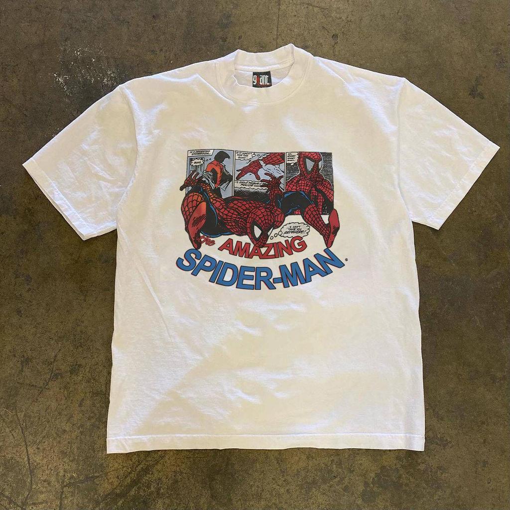 Áo Thun Khung Truyện Tranh Người Nhện & AMAZING SPIDER-MAN Retro Mỹ -Cotton Cao Cấp, Unisex, Thiết Kế Anh Hùng&Hoài Niệm | BigBuy360 - bigbuy360.vn