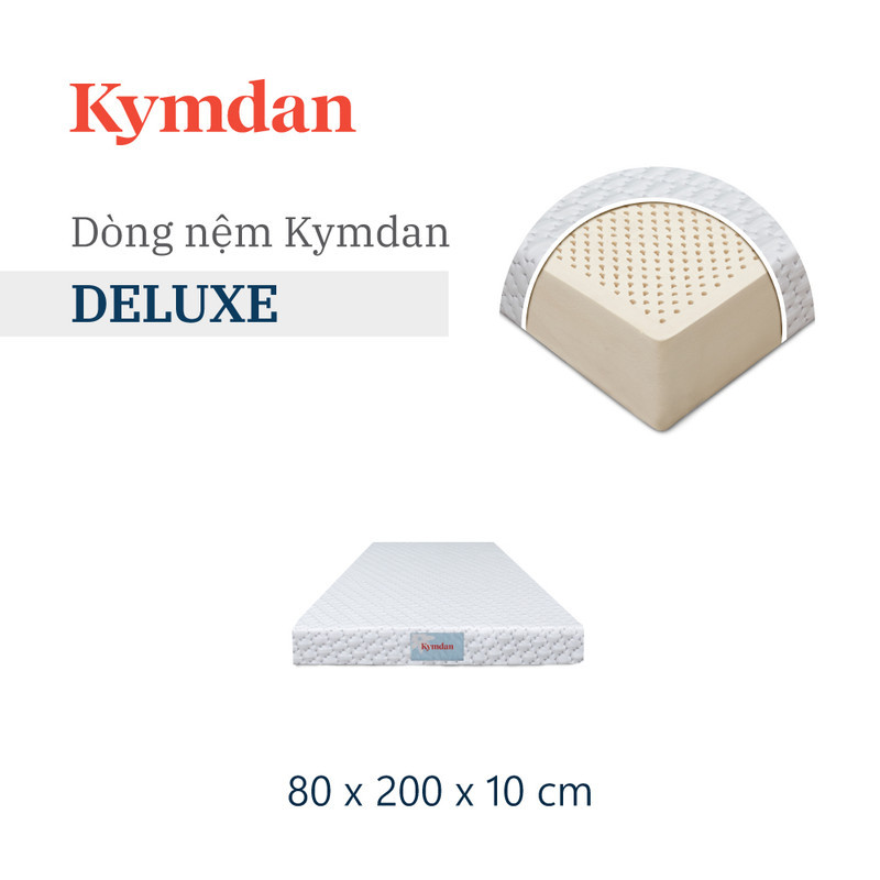Nệm cao su thiên nhiên Kymdan Deluxe 80 x 200 x 10cm